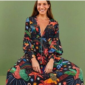 FARM Rio Multicolor Long Sleeve Dress